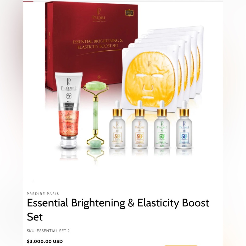 PRÉDIRÉ PARIS
Essential Brightening & Elasticity Boost Set NEW IN BOX!